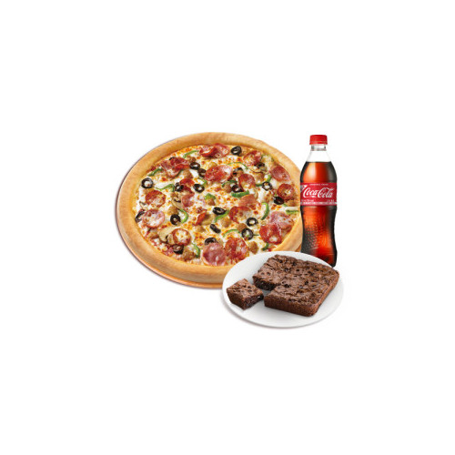 오리지널 수퍼 파파스(R)+더블 초코칩 브라우니+코카-콜라500ml