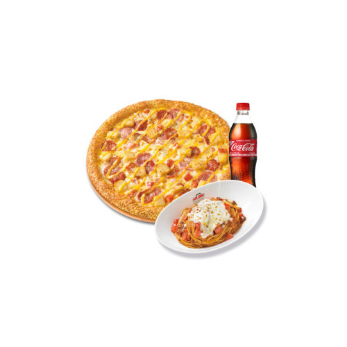 오리지널 위스콘신 치즈 포테이토(L)+파파스 파스타(미트)+코카-콜라500ml