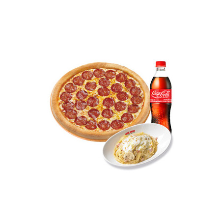 오리지널 페퍼로니(L)+파파스 파스타(화이트)+코카-콜라500ml