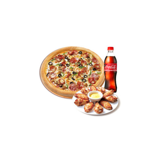 오리지널 수퍼 파파스(R)+파파스 윙+코카-콜라500ml