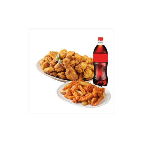 (레귤러/순살)후라이드치킨+맵싸한특수부위3종+콜라1.25L