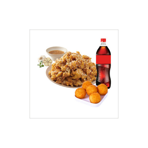(순살)알싸한마늘치킨+오리지널치즈볼+콜라1.25L